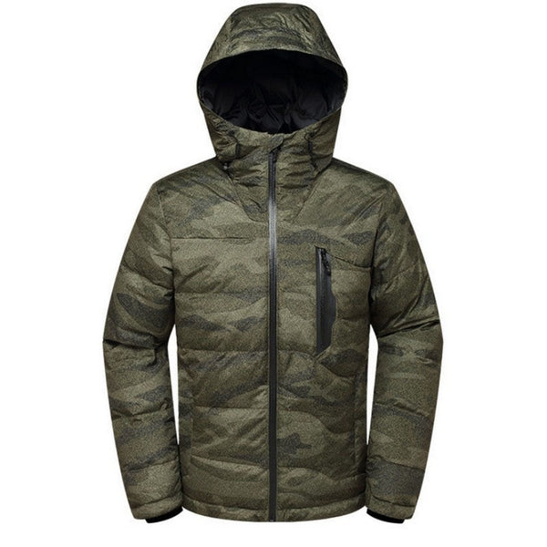 Hooded Camouflage Down Jacket
